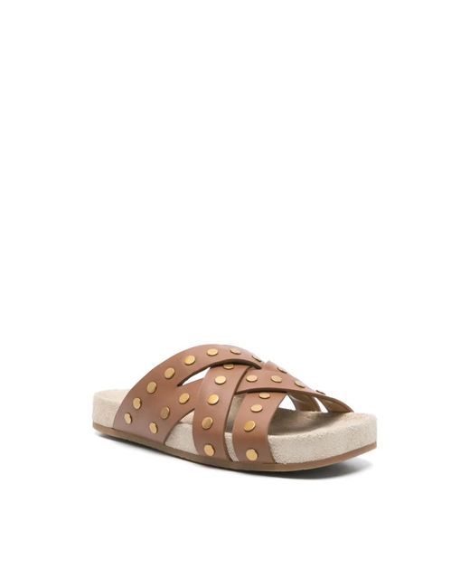 Michael Kors Brown Sliders