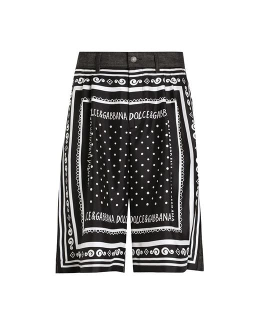 Dolce & Gabbana Black Casual Shorts for men