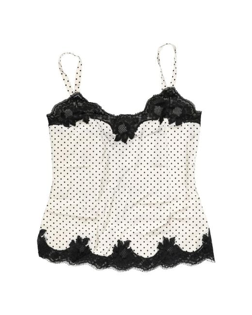 Dolce & Gabbana Black Sleeveless Tops