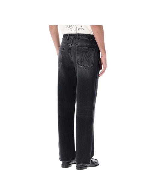 Represent Black Straight Jeans for men