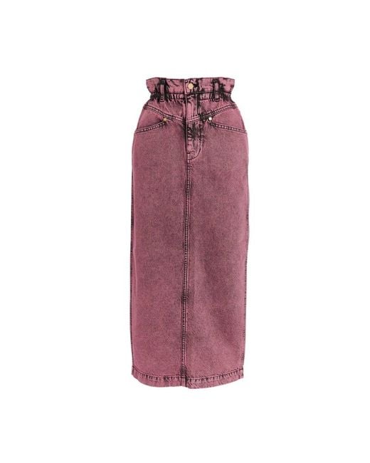 Essentiel Antwerp Purple Denim Skirts