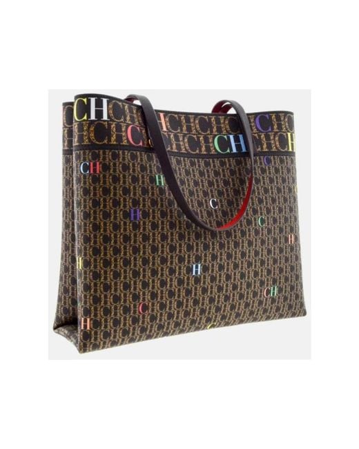 Carolina Herrera Brown Shopping Bags