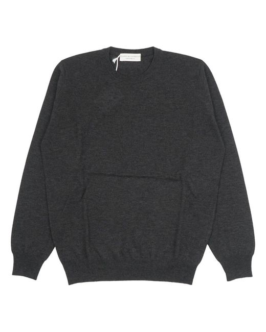 FILIPPO DE LAURENTIIS Black Round-Neck Knitwear for men