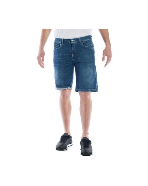 Daniele Alessandrini Blue Denim Shorts for men