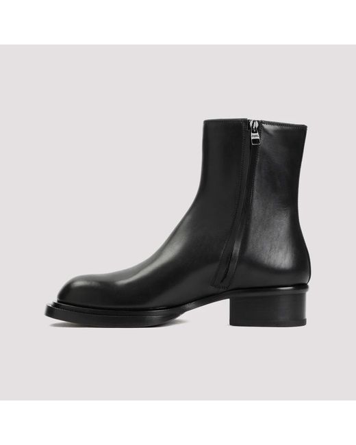 McQueen Black Ankle Boots for men
