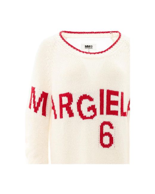 MM6 by Maison Martin Margiela White T-shirt mit logo-print