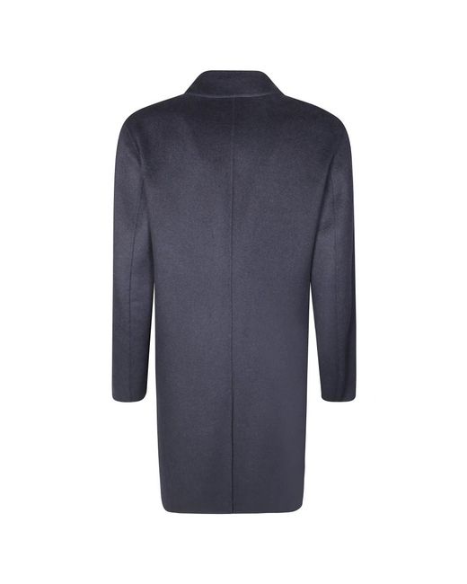 Manuel Ritz Blue Single-Breasted Coats for men