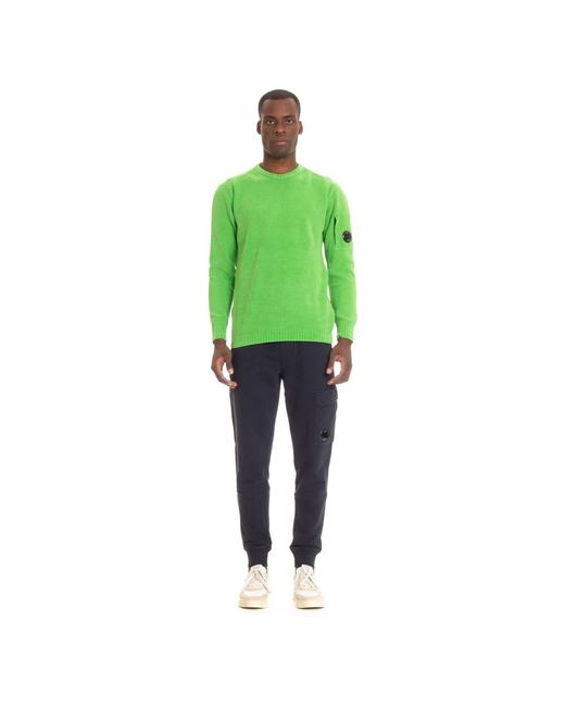 C P Company Green Round-Neck Knitwear for men