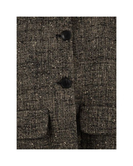 Douuod Woman Black Single-Breasted Coats