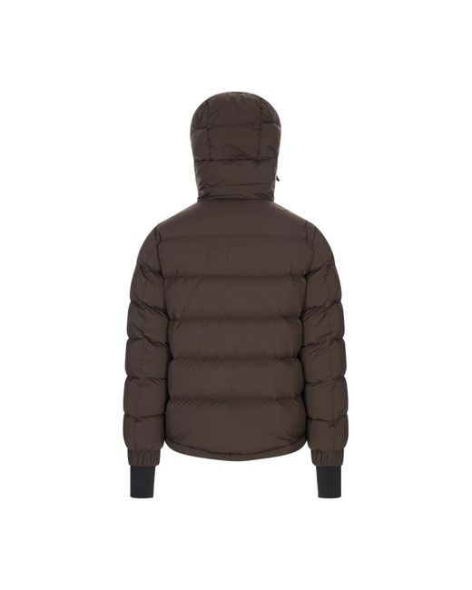 Moncler Jassen ,Bruin ,Polyester Short Down Jacket in het Brown voor heren
