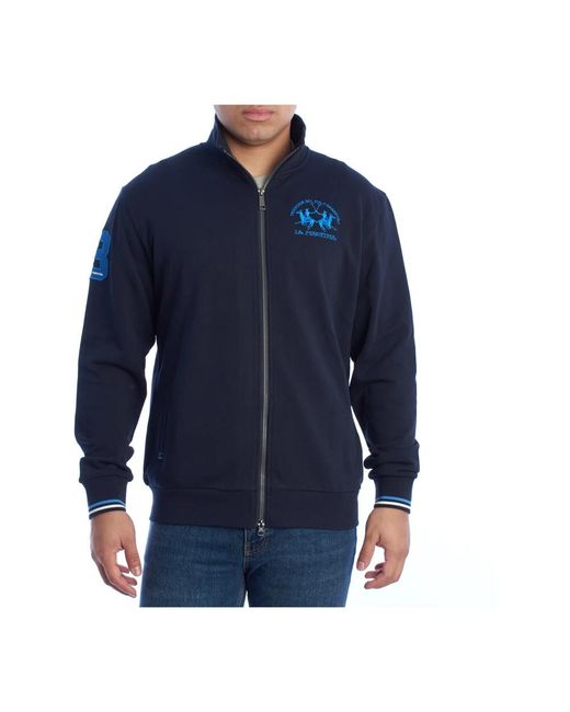 La Martina Blue Zip-Throughs for men