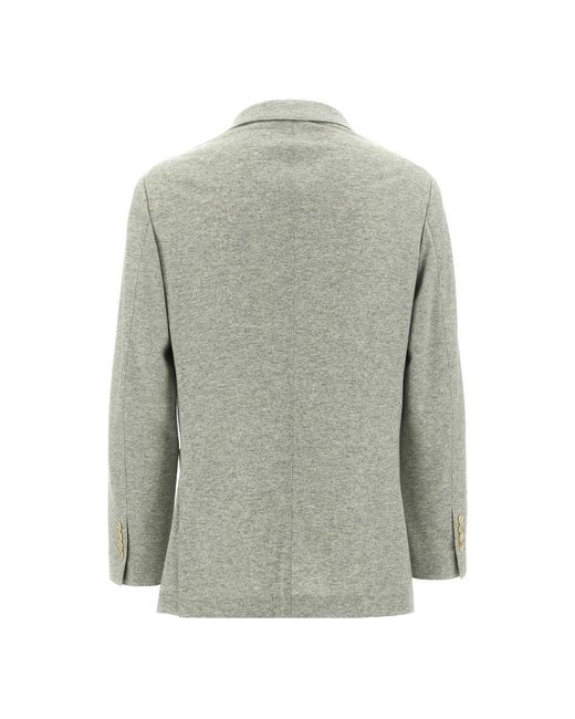 Brunello Cucinelli Cashmere Jersey Blazer in het Green voor heren