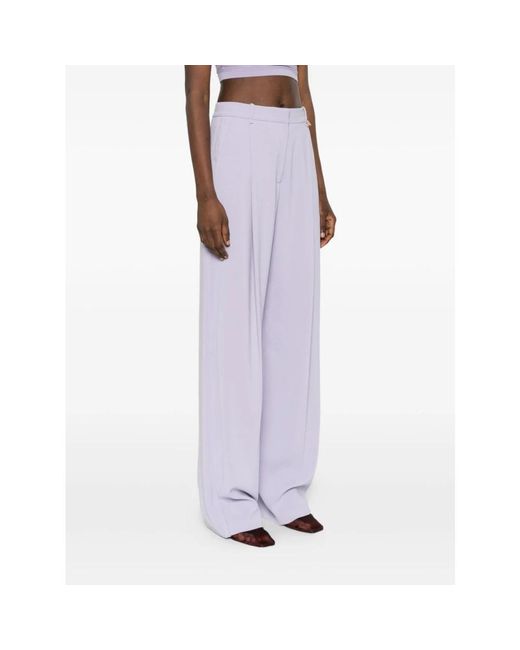 Elisabetta Franchi Purple Wide Trousers