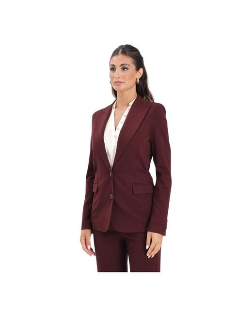 ViCOLO Red Bordeaux Jacke Gerade Linie Silhouette