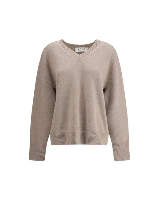 Rohe V-Neck Knitwear in het Brown