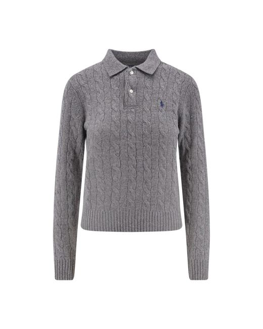 Polo Ralph Lauren Gray V-Neck Knitwear
