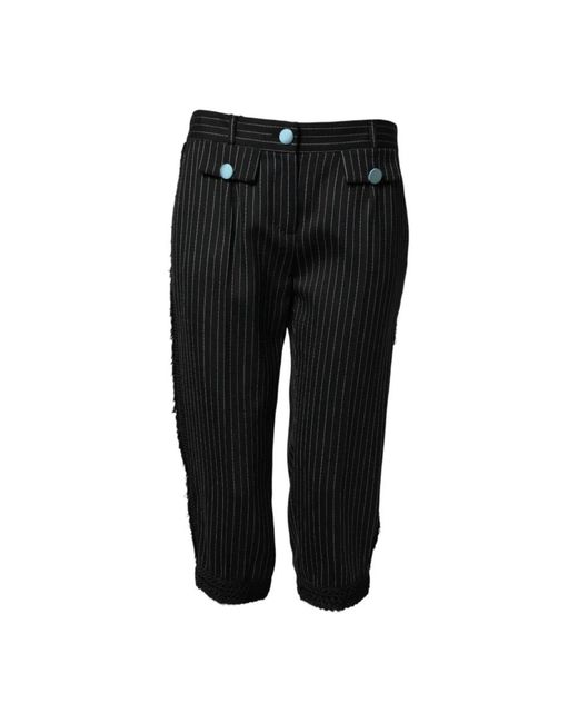 Dolce & Gabbana Black Cropped Trousers