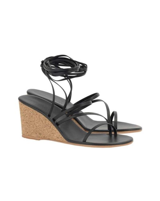 Ancient Greek Sandals Metallic Wedges