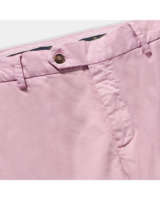 Brooks Brothers Regular Fit Stretch Baumwoll-Gabardine-Chino in Pink für Herren