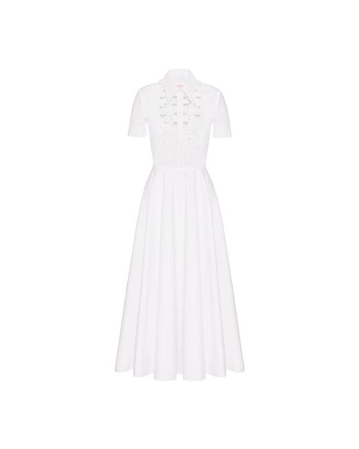 Dresses > day dresses > midi dresses Valentino Garavani en coloris White