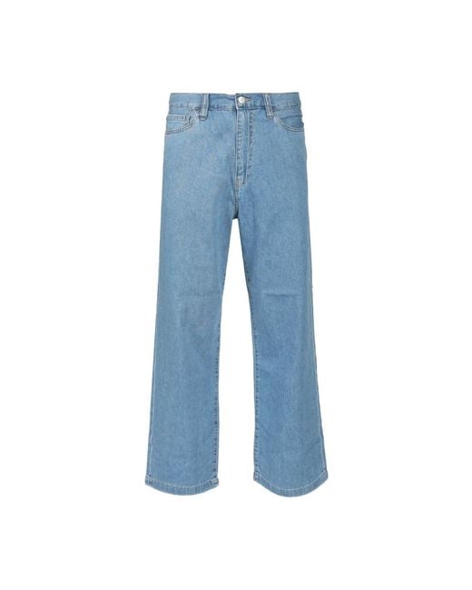 Carhartt Blue Straight Fit Jeans for men
