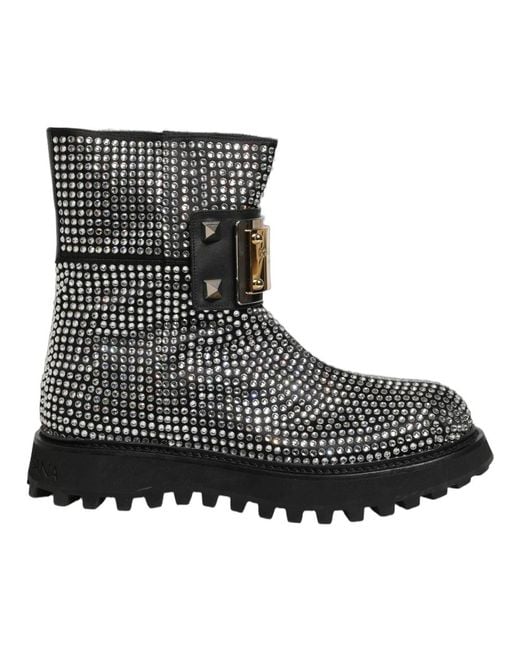 Dolce & Gabbana Black Ankle Boots for men
