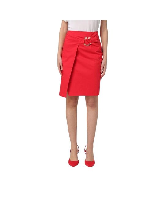Pinko Red Short Skirts