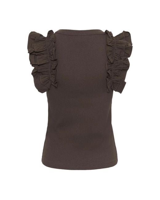 Karen By Simonsen Brown Blouses