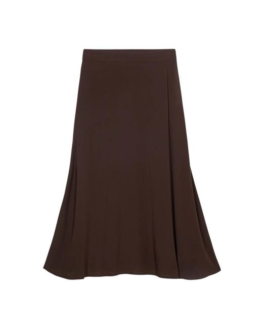 Midi Skirts Oltre de color Brown