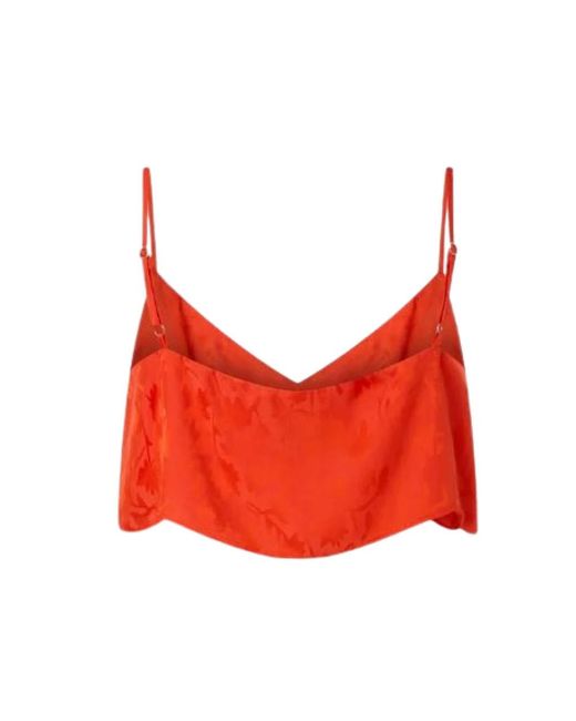 Pinko Red Sleeveless Tops