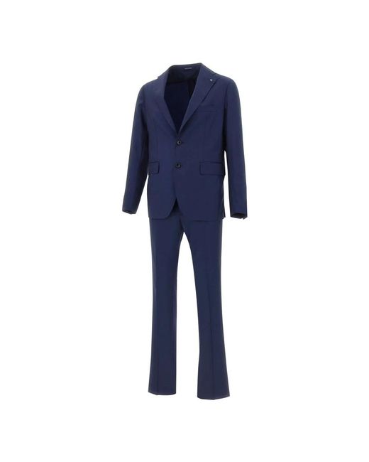 Tagliatore Blue Single Breasted Suits for men