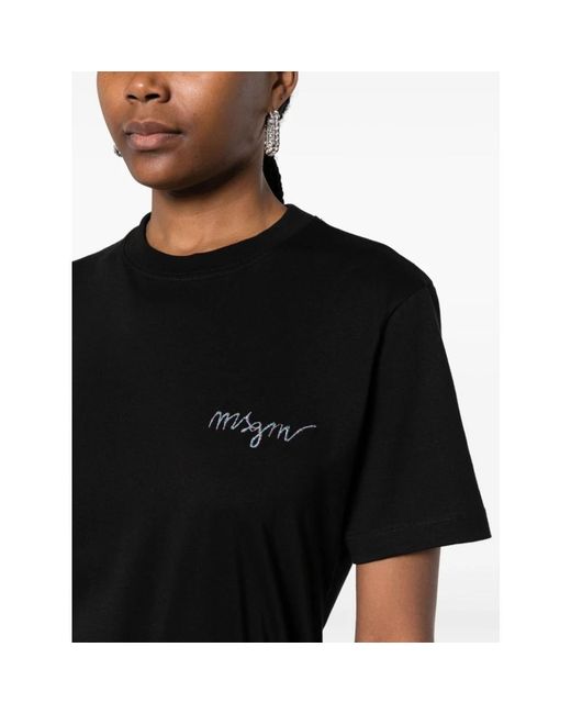 MSGM Black T-Shirts