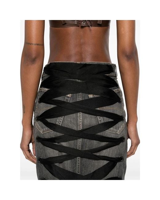 Balenciaga Black Denim Skirts