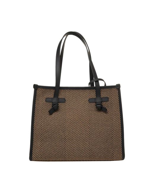 Gianni Chiarini Brown Shopper Tasche Elegant Herringbone