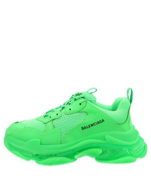 BALENCIAGA 25S SNEAKER IN GREEN CALFSKIN