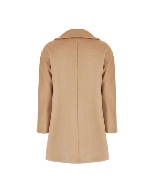 Max Mara Single-Breasted Coats in het Brown