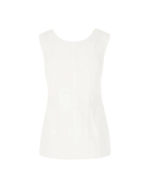 Sportmax White Sleeveless Tops