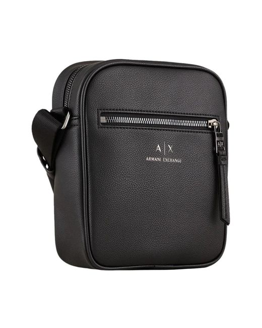 Armani Exchange Black Cross Body Bags for men