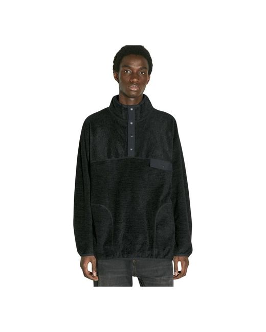 Comme des Garçons Fleece half-button sweatshirt in Black für Herren