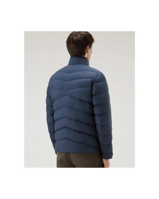 Woolrich Blue Down Jackets for men