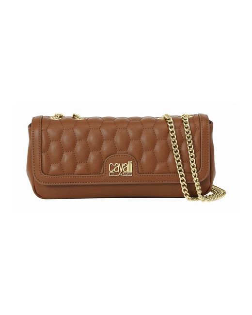 Roberto Cavalli Brown Shoulder Bags