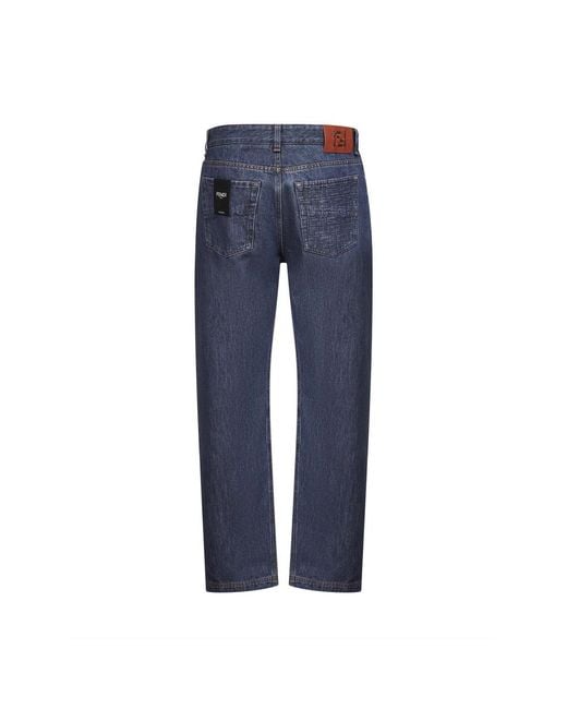 Fendi Blue Straight Jeans for men