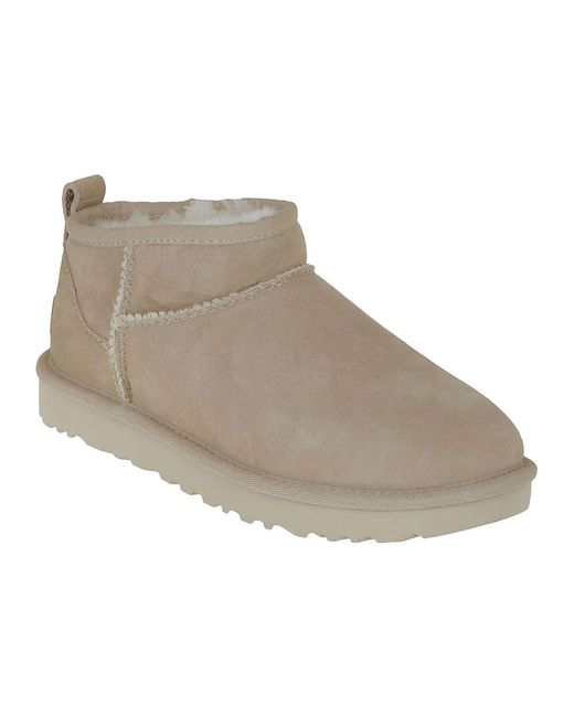 Ugg Gray Ultra mini sheepskin suede boot