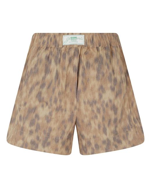 Ganni Natural Short Shorts