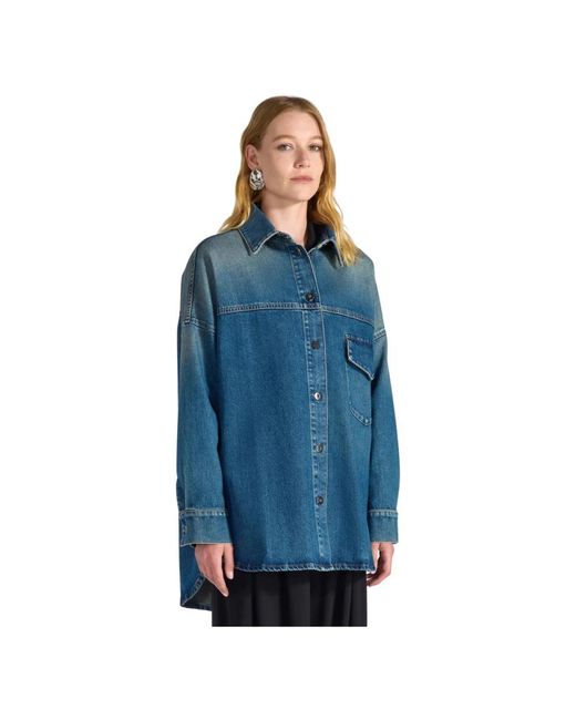 Liviana Conti Blue Denim Shirts