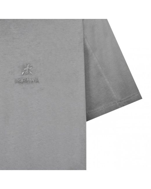Premiata Dunkelgraues t-shirt mit logo-stickerei in Gray für Herren
