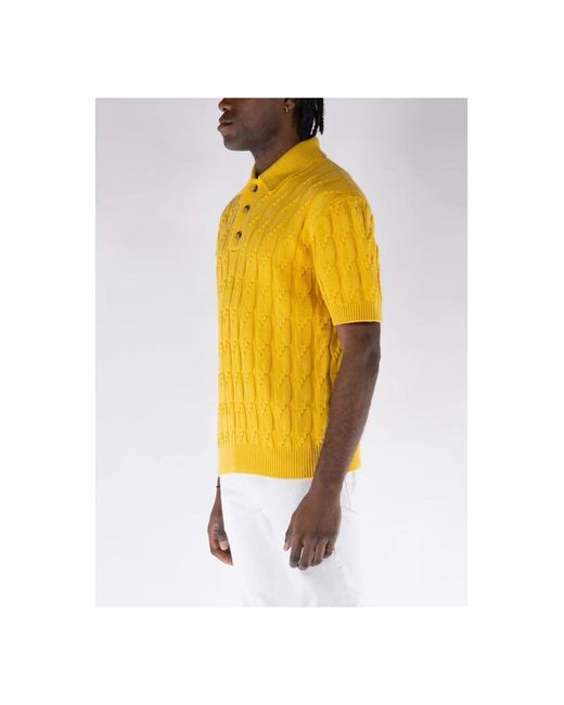 Drole de Monsieur Yellow Round-Neck Knitwear for men