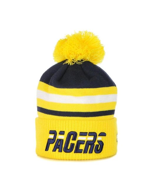 KTZ Accessoires ,Geel ,Nba City Pom Pom Beanie Hat in het Yellow voor heren