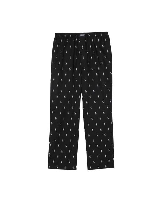 Polo Ralph Lauren Black Straight Trousers for men