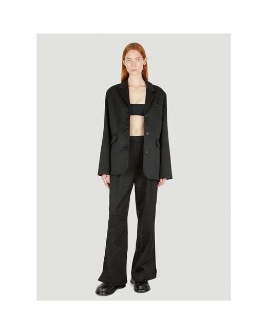 Soulland Black Wide Trousers